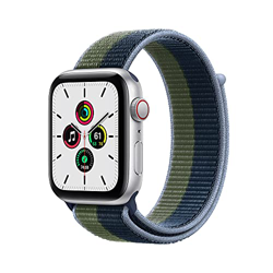 2021 Watch SE (GPS + Cellular) - Caja de Aluminio en Plata de 44 mm - Correa Loop Deportiva en Color Abismo/Verde Musgo precio