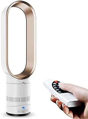 STTTBD Ventilador de Piso sin aspas Ventilador de Pedestal silencioso y táctil Ventilador de Torre oscilante con Control Remoto Circulador de Aire Ide