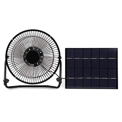 Ttedoye 6W El Panel Solar accionó los Mini Ventiladores portátiles de la Fan USB para Ventilación de Enfriamiento Hogar Viajando Canotaje Pesca Campin