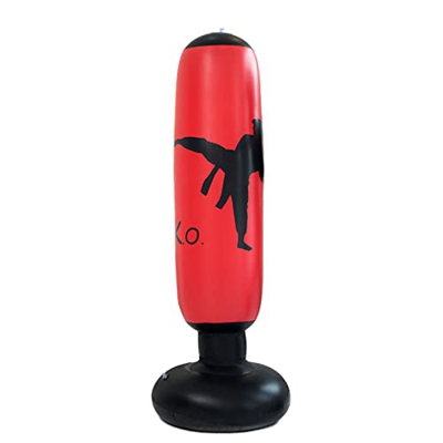 SANON Saco de boxeo inflable de pie libre, saco de boxeo inflable para adultos, entrenamiento de pie libre, bolsa de boxeo para ejercicio y alivio del