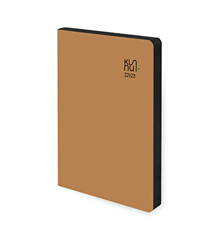 Agenda Académica 22-23 - Cuero Regenerado - Clay - Semana Vista - Tamaño A5 - 15 x 21 cm - Idioma: Español - Inglés - Incluye dos cintas de registro y características