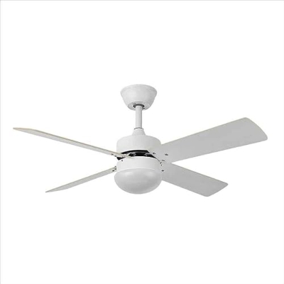 Ventilador blanco con luz SOFIA motor DC FABRILAMP