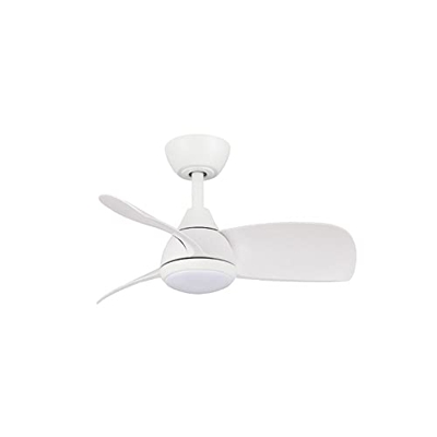 Ventilador de techo pequeño con luz y mando a distancia Vanity, motor DC, 3 aspas, 5 velocidades, diámetro 711 mm.