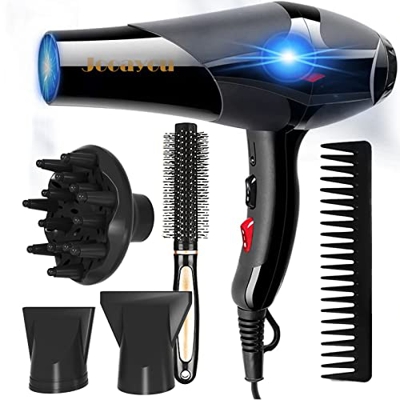 Jooayou Secador Pelo,3000W Secador pelo profesional ionico con Peine,Boquilla Concentradora de Aire y Difusor AC motor secador de cabello 3 configurac