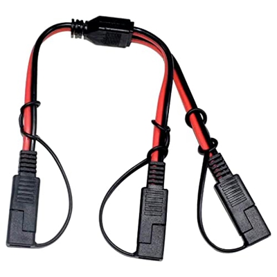 YIUPEDRFG Adaptador de Panel Solar 1 a 2 para Motocicleta, RV, Barco, Cable Divisor SAE con Tapa Antipolvo, convertidor de 20A, reemplazo de automóvil