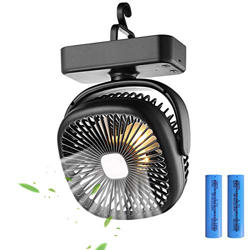 CUYUFIA Ventilador de escritorio portátil con luz nocturna, ventilador personal recargable por USB con gancho incorporado para acampar, senderismo, of precio