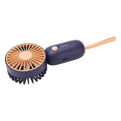 Ventilador portátil, tamaño de palma extraíble, ventilador portátil a prueba de sudor con cordón para niños, viajes al aire libre, actividades al aire