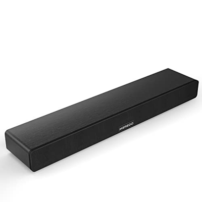 Barra de Sonido Wood 150W MEREDO 2.1 Barra de Sonido para TV con subwoofer Integrado HDMI ARC/Bluetooth/Óptico/AUX / 5 EQ Graves Profundos DSP Sonido 