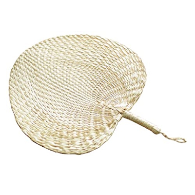 N/A Ventilador de bambú tejido de bambú en forma de corazón hecho a mano puro ventilador de refrigeración de verano ventilador repelente fresco manual