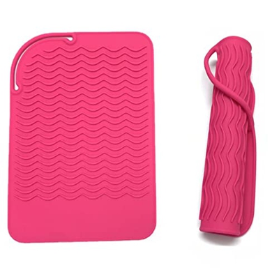 SYXLS Alfombrilla Resistente al Calor Para Rizadores, Alfombrillas de Silicona Resistentes al Calor Para Rizadores, Planchas de Pelo, Otras Herramient