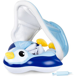 MYCARBON Flotador Bebe 6-36 Meses Antivuelco Anillo de Natación para Niños con Sombrilla Flotador Piscina con Inflador para Playa, Piscina precio