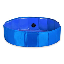 TIENDA EURASIA - Piscina para Perros, Piscina Desmontable para Perros, Base Antideslizante con Valvula de Vaciado de Agua, 80 x 20 cm, Piscinas Desmon en oferta