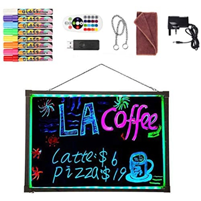 HoveeLuty Tablero De Pintura Led con Tablero De Escritura Luminoso Portable Fluorescente Fluorescente Junta De Graffiti Juguetes Educativos Magic Sket