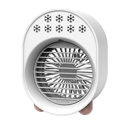 ANGELIA COMEAUX Enfriador De Aire Portátil, Ventilador De Enfriamiento De Aire De Bajo Ruido Recargable USB 4 En 1 con 3 Configuraciones De Velocidad  características