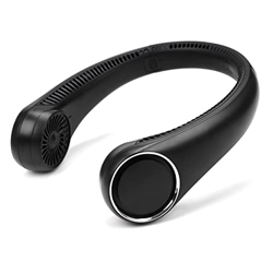 Venforze - Ventilador de cuello de 4000 mAh, sin aspas portátil, recargable, portátil, sin asas, ventilador de manos libres USB, 7 horas, tiempo de tr en oferta