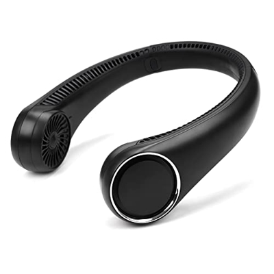 Venforze - Ventilador de cuello de 4000 mAh, sin aspas portátil, recargable, portátil, sin asas, ventilador de manos libres USB, 7 horas, tiempo de tr