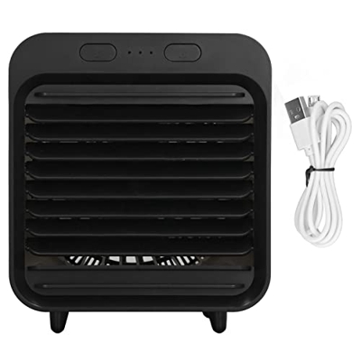 FOUF Aire Acondicionado Portátil, Enfriador de Aire, Ventilador de Refrigeración de Escritorio USB con Purificador de Aire Humidificador, 3 Velocidade