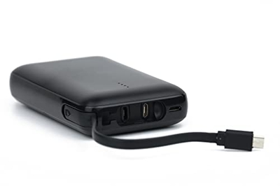 Batería Adicional, Powerbank Compatible con Denver ACT-5030W, Capacidad: 10000mAh, Salida: 2100mA, 2 Adaptador Incluido