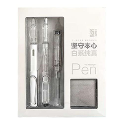 WENJIA Juego de Pluma estilográfica de 0,5 mm con 12 Cartuchos de Tinta 2 Puntas 1 Absorbente de Tinta Excelente Regalo de Escritura para Oficina de N en oferta