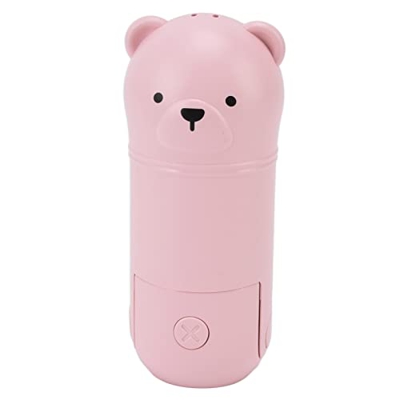 QQW Ventilador a Mano, Ventilador de Mano de Bolsillo, Ventilador de Batería Plegable, Caricatura de Humidificación Portátil para Viajes de Oficina en