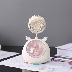 Sueño Ventilador Electrico Usb Pequeño Ventilador USB Mini Dibujos Animados Princesa Luz De Noche Ventilador Silencioso Adecuado Para El Hogar/Oficina precio