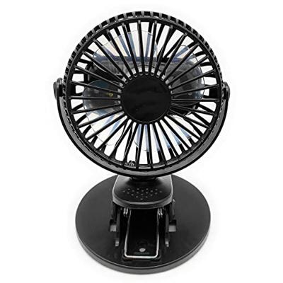 Acan Tradineur - Mini Ventilador Recargable portátil con Pinza, rotación 360º, 3 velocidades, silencioso, diseño Compacto, 22 x 10,5 x 3,5 cm, Color A