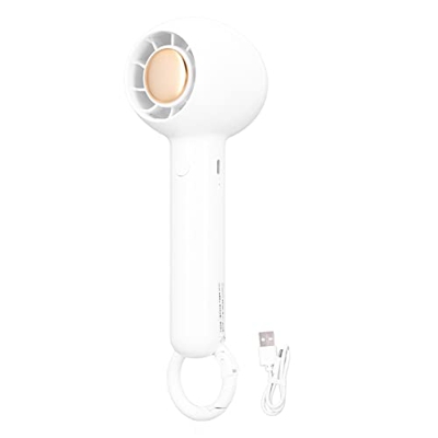 Pilipane Ventilador eléctrico de Mano de 800 ma, Ventilador de Escritorio portátil Recargable por USB, Ventilador de Viaje portátil con Gancho y Cable