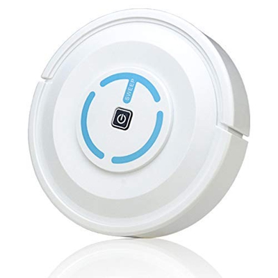 YhCHER Home Smart Ultra-Thin Pequeños Aspiradores Barredor Robot Automático de Limpieza del Hogar Robot Aspirador Batería Seca Blanco
