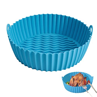 Gidenfly Freidora de aire caliente de silicona, reutilizable, antiadherente, cuenco de silicona fácil de limpiar para accesorios de horno Air Fryer