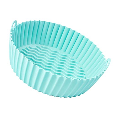 IUURO Sartén para freír Aire,Freidoras de Aire antiadherentes y Resistentes al Calor Revestimiento Bandeja Redonda - Sartén de Silicona para freidora 