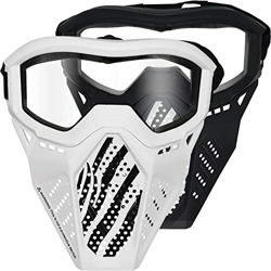 Toyer - Paquete de 2 mascarillas tácticas compatibles con Nerf Rival, Apollo, Zeus, Khaos, Atlas, Artemis Blasters Rival Mask (Blanco y Negro) precio