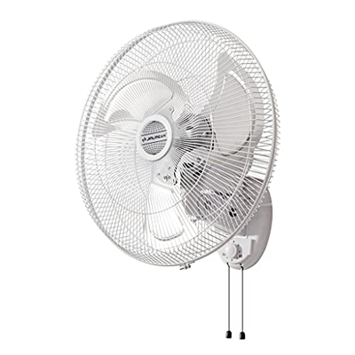 Grandeals Ventilador eléctrico de Pared, Motor de CC Potente y de bajo Consumo, aspas de Ventilador Dobles, 3 velocidades, oscilación de 120 ° para ho