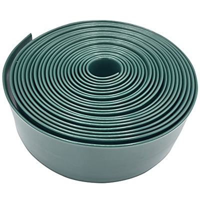 Correa de vinilo de 2 pulgadas de ancho para patio, piscina, césped, jardín, muebles, rollo de 20 pies y 20 cierres (verde)