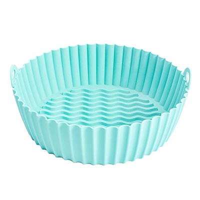 JIANGYING Bandeja de Silicona para freidora de Aire | Cesta de freidora de Aire Reutilizable Segura de Grado alimenticio | Sartén de Silicona para fre