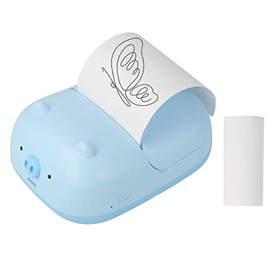 SHUAIGUO Mini impresora de bolsillo Impresora térmica portátil Foto Imagen Lista de notas Impresora de recibos Conexión inalámbrica BT 200 ppp con 1 r