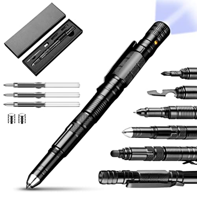 Regalo Hombre, Bolígrafo Multifuncional para Aire Libre, Ideas de Regalo Originales, Gadgets Útiles, Ideas de Regalo de Cumpleaños Hombre, Día de San 