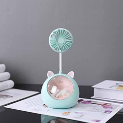 Animal Ventilador Electrico Usb Dulces Sueños Pequeño Ventilador USB Dibujos Animados Luz De Noche Ventilador Silencioso Adecuado Para El Hogar/Oficin características