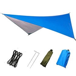 Rayblow Lona de Hamaca para Acampar, tarp de Campamento 10 pies/10 pies Tarp de Gran tamaño Impermeable Refugio de Lluvia de Lluvia Duradera Acampar M en oferta