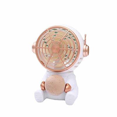Ventilador Electrico Usb Pequeño Ventilador USB Mini Dibujos Animados Astronauta Luz De Noche Pequeño Ventilador Lindo Adecuado Para El Hogar/Oficina/