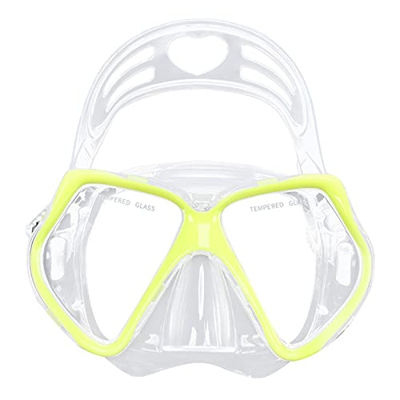 RobinEllis Gafas de Buceo Máscara Anti Niebla Gafas Templadas Natación Snorkel Gafas Gafas de Seguridad Equipo,Yellow,One Size