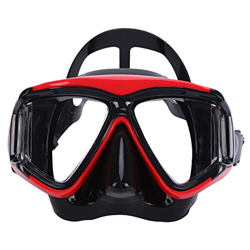 RobinEllis Máscara de Buceo Profesional Máscara de Buceo de Natación Gafas Vidrio Templado Templado Máscara de Buceo de Pesca Submarina,Red,One Size precio