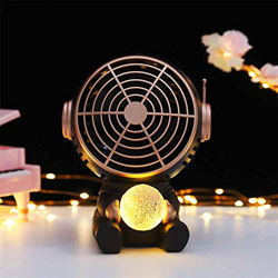 Ventilador Electrico Usb Pequeño Ventilador USB Mini Dibujos Animados Astronauta Luz De Noche Pequeño Ventilador Lindo Adecuado Para El Hogar/Oficina/ precio