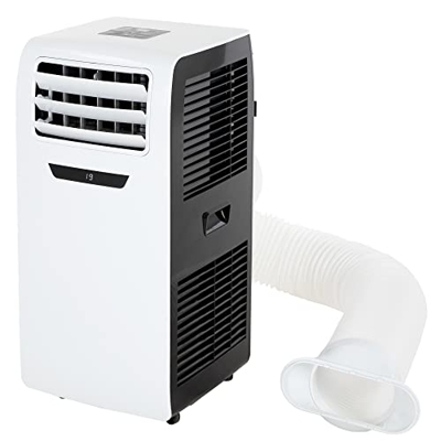 ECD Germany Acondicionador de Aire Portátil 4en1 Ventilador Silencioso 9000 BTU 2,6kW Refrigeración Pantalla Digital Control Remoto y Tubo Escape Clim