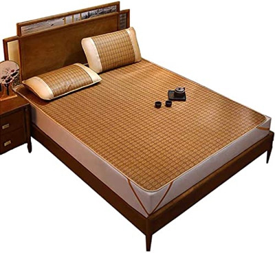 JHKG Colchoneta de Dormir Colchn para Verano,Estera de Enfriamiento de Bamb, Enfriamiento para Camas, Refrescante Plegable,para el Dormitorio de la Es
