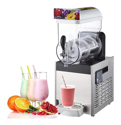 Aijos Máquina de Beber a máquina de Beber con pandeo de Hielo Comercial con Granizo con Potente enfriamiento eficiente de compresor Perfecto for super