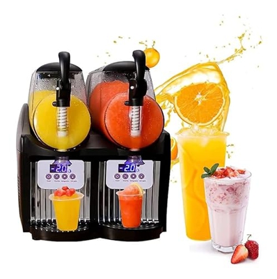 Aijos Comercial Hielo- Máquina de portaobalos 2x2.5L Máquina de Doble Tanque de Doble Tanque con una máquina de Ajuste de Espesor for enfriamiento gat