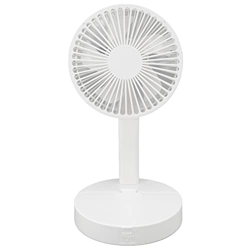 Shanrya Ventilador de Escritorio pequeño Extraíble Cómodo Ventilador de Escritorio de Silicona con Fondo USB Blanco para el hogar Oficina al Aire Libr precio