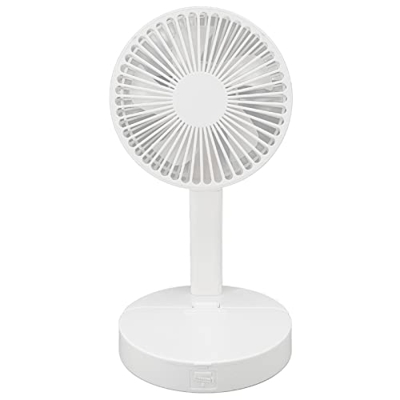 Shanrya Ventilador de Escritorio pequeño Extraíble Cómodo Ventilador de Escritorio de Silicona con Fondo USB Blanco para el hogar Oficina al Aire Libr