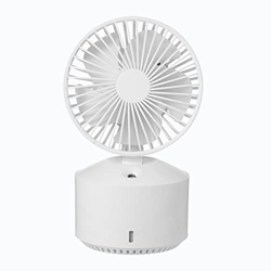 Ventilador de nebulización portátil, ventilador de escritorio USB con tanque de agua grande de 350 ML, luz nocturna LED, ventilador de nebulización de características