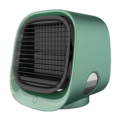 Mini Aire Acondicionado De Escritorio, Ventilador De Refrigeración Por Aire USB Con Luz Ambiental Colorida, Viento De 3 Velocidades, Ángulo Giratorio,